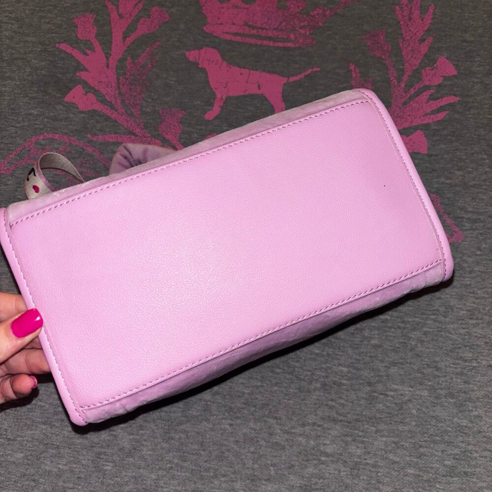 Juicy Couture Extra Spender Mini Tote Fondant Pink Velvet Handbag Crossbody - Picture 6 of 11